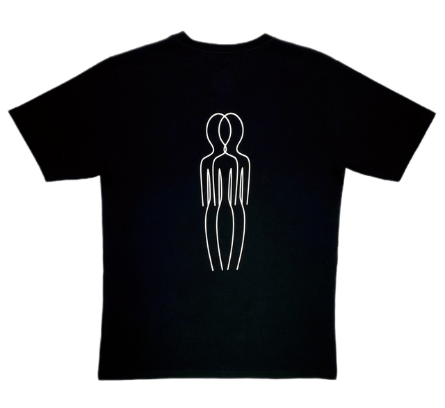T-shirt Blanc sur Noir